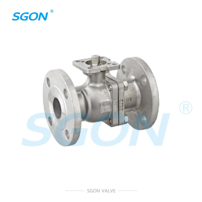 Flanged ball valve with ISO5211 high platform