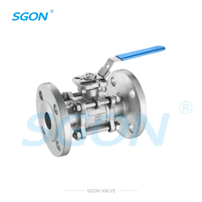 3pc flange ball valve with ISO5211 DIN3202-F1