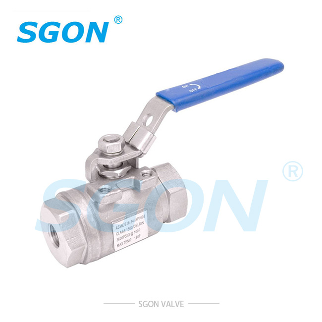 2PC Stainless Steel Threaded Ball Valve 3600WOG